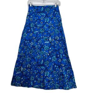 Kathie Lee Collection Floral Print Aline Maxi Skirt Lightweight Boho‎ Size 10